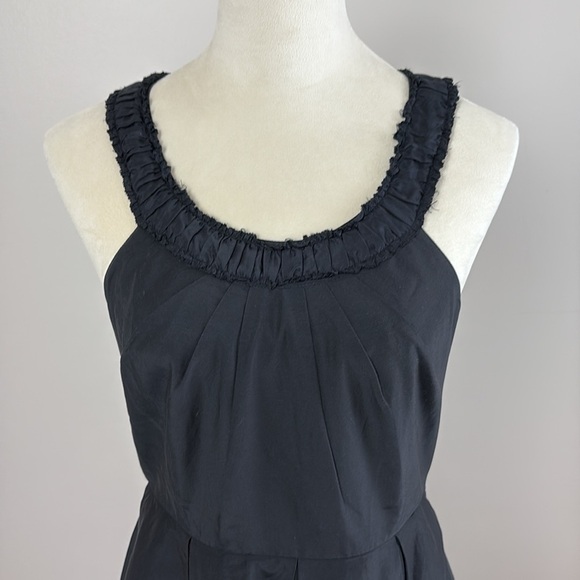 BHLDN x Quillaree Gens Du Monde Dress 100% Silk Black Size 4 - Picture 4 of 16